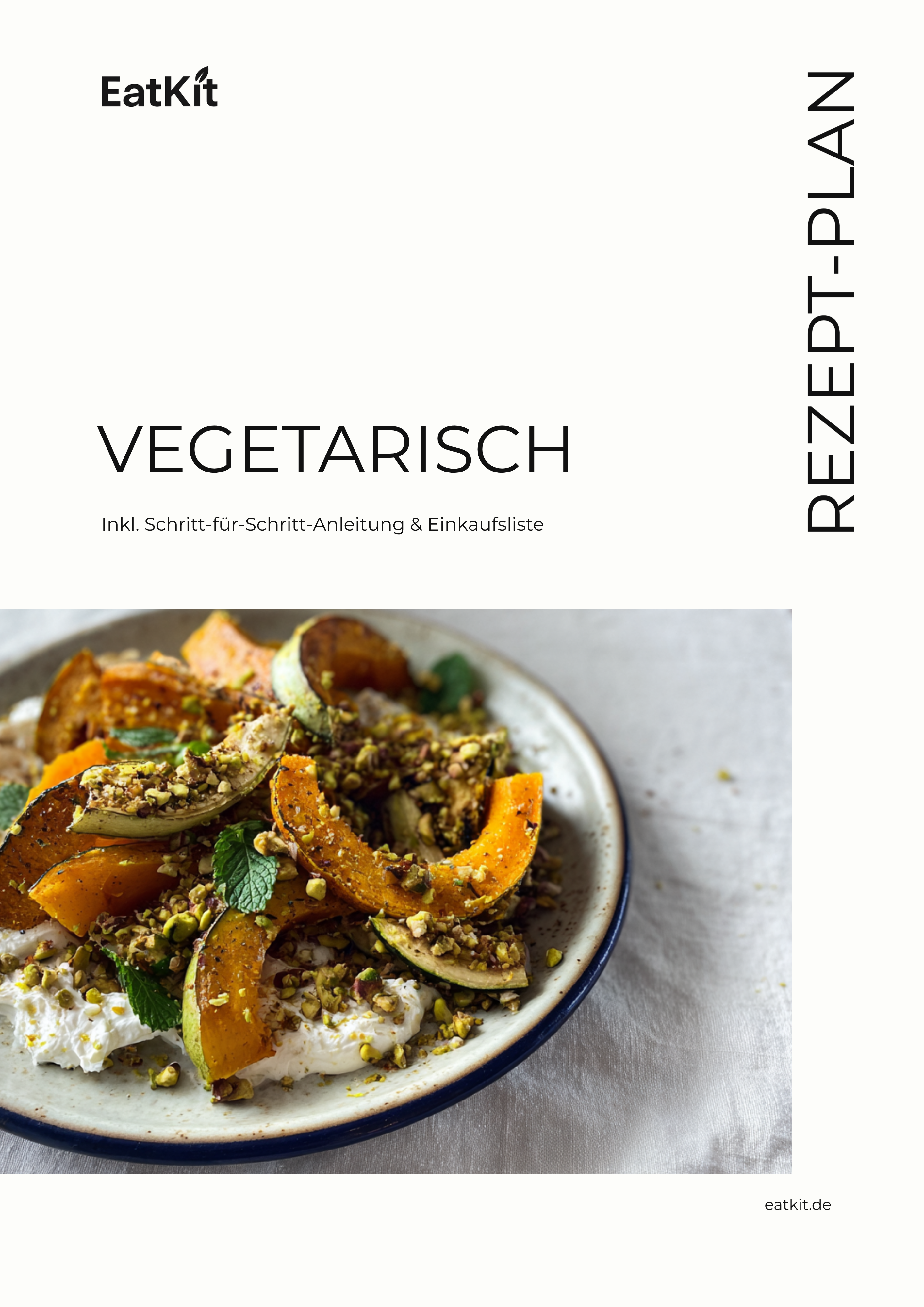 Vegetarischer Rezept-Plan